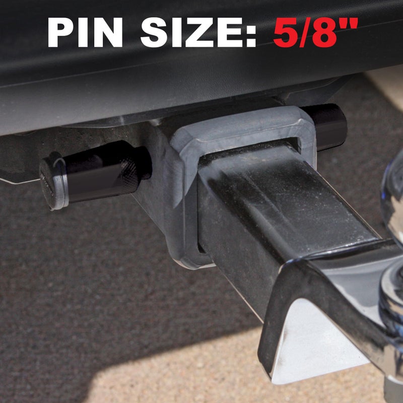 Trimax â€“ T5Black â€“ 5/8" Receiver Lock â€“ 3.5" Span, Fits Class V Hitches, Machine-Forged Chrome Steel, Black Epoxy Coating, Anti-Theft Keyed Lock - Image 4